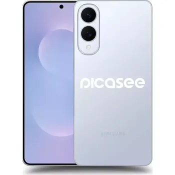 Pouzdro na mobilní telefon Picasee silikonový průhledný obal pro Samsung Galaxy S25 Edge 5G - Picasee - new logo&nbsp;-&nbsp;white