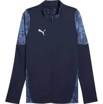 Pánské oblečení Pánská fotbalová bunda Puma TEAMCUP TRAINING JACKET M Tmavě modrá, Světle modrá, Bílá