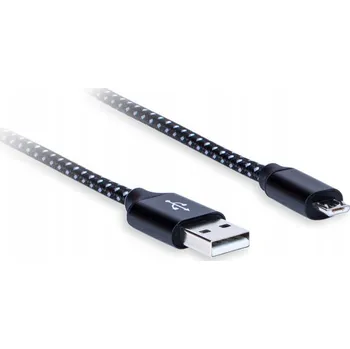 Datový kabel AQ Premium PC64018, MicroUSB kabel, 2,4 A, délka 1,8 m, xpc64018