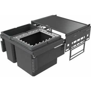 Odpadkový koš Cox® Base 360 ​​R/600-2, Systém sběru odpadu, antracit, H 360 mm