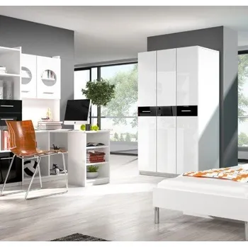 Dětská skříň Nábytek PEGAS s.r.o. Šatní skříň PARADISE 3 Bílá Černá