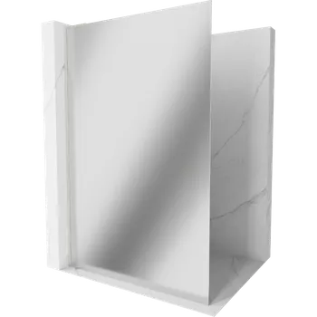 Mexen Kioto L sprchová stěna Walk-in 70 x 200 cm, zrcadlo, kartáčovaný nikl - 800-070-103-97-50 Sprchové stěny