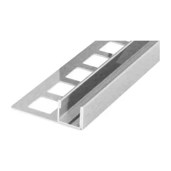 Stavební profil ACARA PRAHA s.r.o. AC KP7/1 profil pro vsazení skla, nerez V2A kartáč, v: 12,5 mm, š: 13 mm, d: 1 m