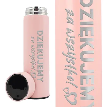 Termohrnek TERMOHRNEK Termoska Růžová s LED Displejem - DĚKUJEME ZA VŠECHNO!