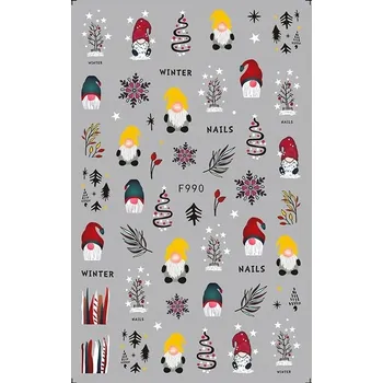 samolepka Samolepky na nehty Vánoční Mikuláš R125