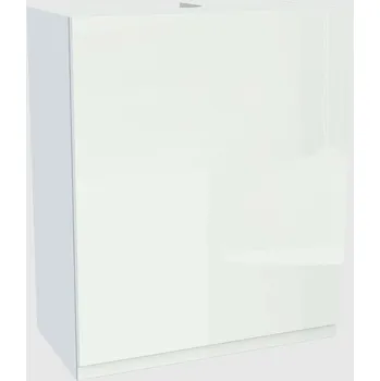 Kuchyňská skříňka Horní skříňka nad digestoř 60/72 FREZO Bílý bezúchytkový akrylový lesklý přední panel