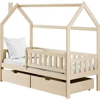 Postel Legno Dětská postel ve tvaru domku Natka borovice Rozměr (cm): 90x200