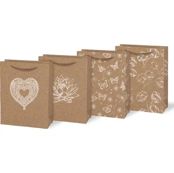 Dárková taška UNIPAP taška dárková M KRAFT mix č. 6 190x250x90 5252867 564838