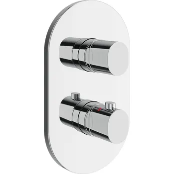 Vodovodní baterie RAVAK CR II 067.00CR.O3.RB071 Termostatická podomítková baterie 3-cestná (bez těla), chrom