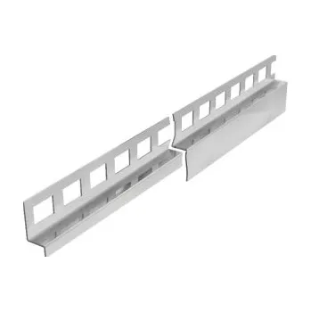 spádová lišta AC KP4/1 spádová lišta, levá, nerez V2A kartáč, v: 10 mm, v2: 6-32 mm, d: 2 m