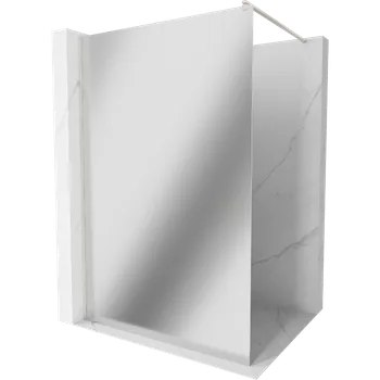 Mexen Kioto sprchová stěna Walk-in 90 x 200 cm, zrcadlo 8 mm, kartáčovaný nikl - 800-090-101-97-50 Sprchové stěny