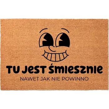 VSTUPNÍ ROHOŽKA 40X60 KOKOSOVÁ HUMOR NÁPIS TADY JE VŽDY SMĚŠNÁ