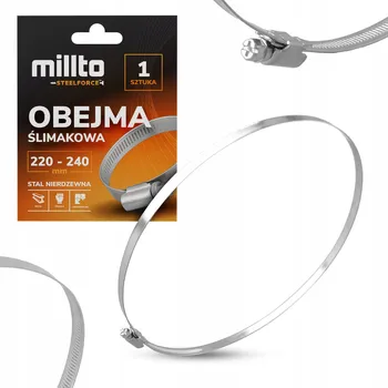 Vrták Hadicová Spona KOVOVÁ 220-240 mm Cybant Objímka Šneková ŠROUBOVACÍ Ocel