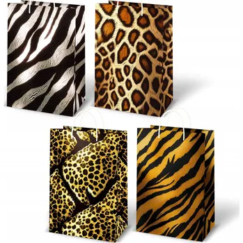 Dárková taška Dárková taška střední velikosti na Dárek, ozdobné balení - vzor panterka