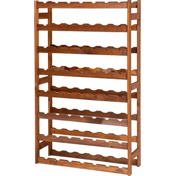 Stojan na víno Regál na víno dřevěný stojan na 56 lahví police VÝROBCE