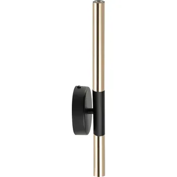 Lampička SIGMA Nástěnné světlo Sopel Lux, 2 žárovky, černé/zlaté, výška 38 cm černá, zlatá 2 x 12 W LED - Doprava zdarma