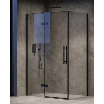 RAVAK Sprchový kout Cool! COSD2+COPS 120x80, černá+transparent (X0VVGC300Z1SET120COPS80)