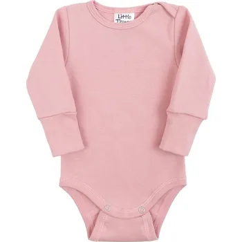Kojenecký body LITTLE THINGS rostoucí body s dlouhým rukávem sv. růžová vel. 6-9 kg