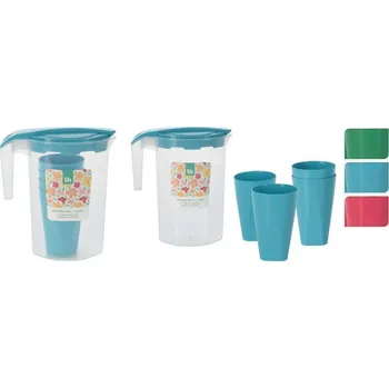 džbán 1,75l + 4kelímky 0,35l, 3barvy, plast Rychlá expedice, doprava zdarma od 999,-