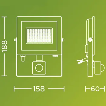 Philips LED venkovní bodové osvětlení Lois UE Sensor, 14 W, 5 000 K IP65 antracitová, bílá LED 14 W celkem - Doprava zdarma