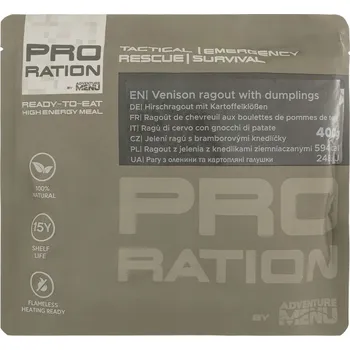 Hotové jídlo Hotové jídlo Pro Ration Ragú z jelena s bramborovými knedlíky 400 g