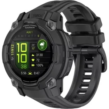eses Silikonový řemínek pro Garmin Instinct 3 - Černý, 22 mm