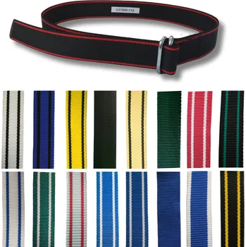 Chov hospodářského zvířete Řemen na čísla se vsuvkou, 110 cm, bílý s modrým pruhem