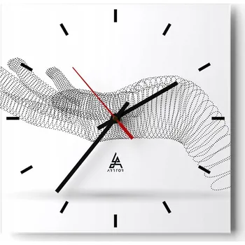 Hodiny Nástěnné hodiny do kuchyně 30x30 Abstrakce Stylové hodiny na skle Loft Tiché