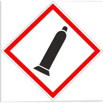 Značení Traiva s.r.o. PLYNY POD TLAKEM - Symbol CLP (GHS) 04 Verze: Samolepka 105 x 105 mm tl. 0.1 mm - Kód: 04558