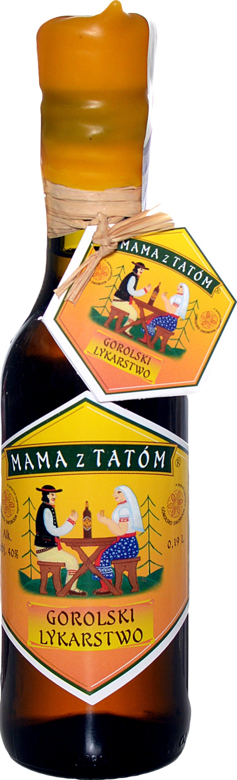 Mama z Tatom medový likér s jalovcem a mateřídouškou 0,19 L 40% (Mama z Tatom jalovec mateřídouška)