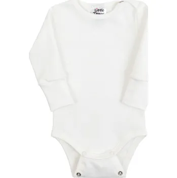 Kojenecké oblečení LITTLE THINGS rostoucí body s dlouhým rukávem smetanová vel. 6-9 kg