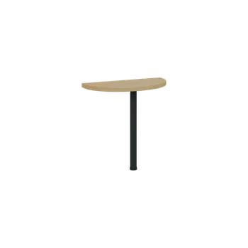 Stolová podnož MHJD - 80 přístavba jednací, kovová podnož černá, síla desky 36 mm, široká 800 mm, javor horský