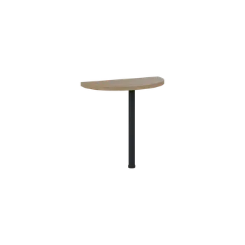 Stolová podnož MHJD - 80 přístavba jednací, kovová podnož černá, síla desky 36 mm, široká 800 mm, dub bardolino