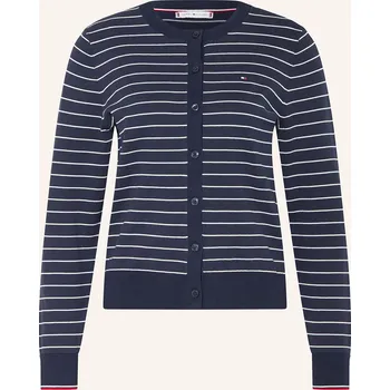 Dámský svetr Tommy Hilfiger Dámský Pletený Kardigan, tmavě modrá / bílá, 36