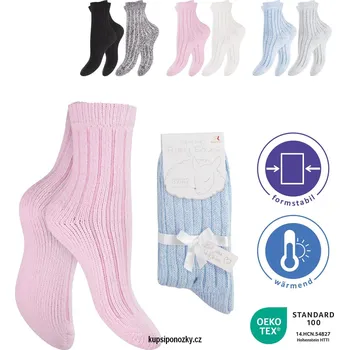 Dámské ponožky Dámské luxusní jemné dárkové ponožky N67288 39-42 Černá + melír