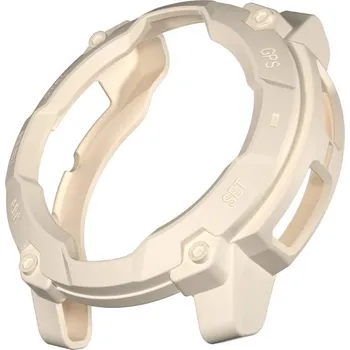 Příslušenství k chytrým hodinkám Silikonový rámeček pro Garmin Instinct 3 - Béžový, 45 mm