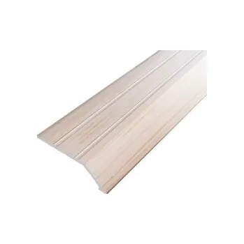 přechodová lišta ACARA PRAHA s.r.o. AC AP3 nájezdová lišta samolepící A, hliník+dýha lak. jasan, v: 14 mm, d: 0,9 m