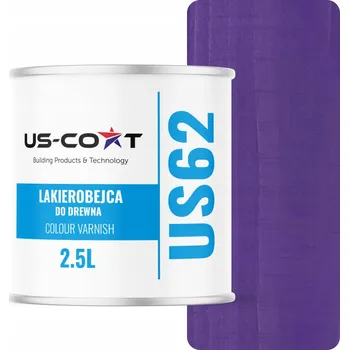 barva a nátěr na dřevo Vodou ředitelná lazura US-COAT 2,5 l FIALOVÁ (fialová)