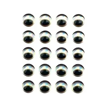 SAMOLEPÍCÍ 3D OČI SNAKE SILVER-3MM 20KS