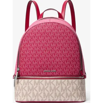 Městský batoh MICHAEL KORS dámský batoh Rhea růžový - logový tmavě růžový