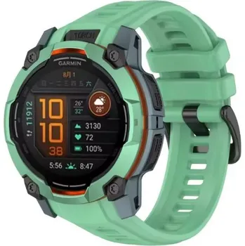 Příslušenství k chytrým hodinkám eses Silikonový řemínek pro Garmin Instinct 3 - Zelený, 22 mm