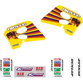 Samolepicí dekorace na vozidlo TECNOSEL (BLACKBIRD) SADA SAMOLEPEK (DÝHY) SUZUKI RM 125/250 '93-'95, REPLIKA TEAM '93 BARVA ŽLUTÁ