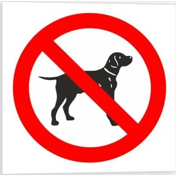 Traiva s.r.o. Zákaz vstupu se psem - symbol Verze: Samolepka 92 x 92 mm tl. 0.1 mm - Kód: 01566