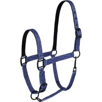 Ohlávka na koně Horze Noir, podšitá- Pony- tmavě modrá