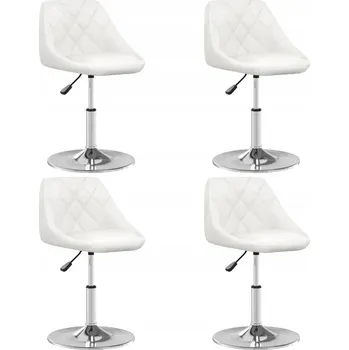 Jídelní židle Jídelní židle, 4 ks, bílé, potažené umělou kůží