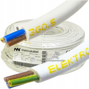 elektrický kabel Kulatý měděný kabel OMY 3x0,5 mm 300/300V Lanko CU 25 m