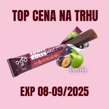 Čokoláda OGO Ovocná trubička jablko - švestka 15 g EXP 08-11/2025
