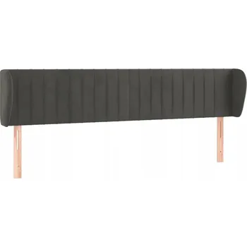 Čelo postele ušák samet tmavě šedá 203x78/88 cm