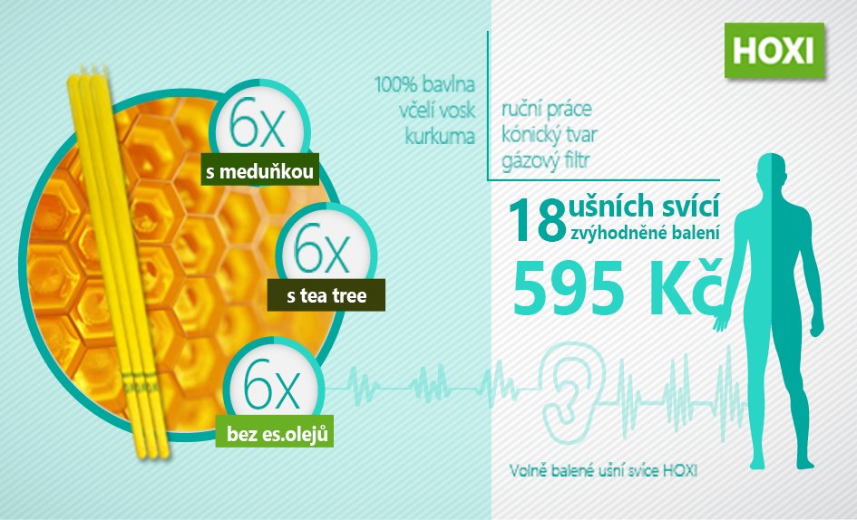 Ušní svíce HOXI 18ks - výhodnější balení