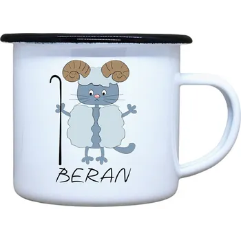 DOBRÝ TRIKO Plecháček s potiskem Zvěrokruh kočka Beran Velikost plecháčku: 330 ml